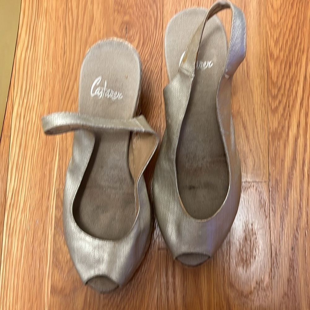 CASTANER”Oro” espadrille wedges, Gold, Sz 39